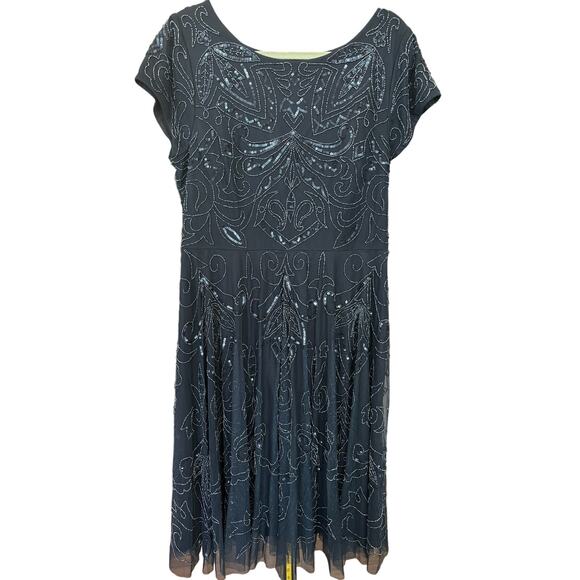 Johnny Was / Beaded Mesh Dress / Boho Luxury Midi Dress - Picture 4 of 6